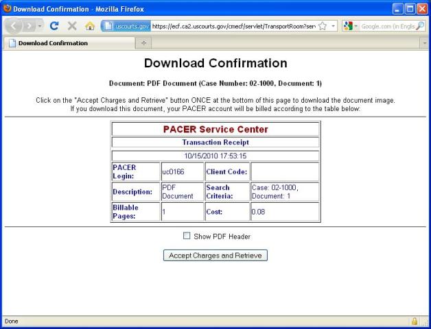 Download Confirmation