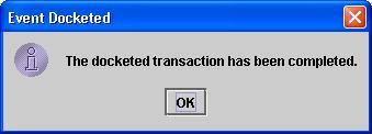 Event docketed