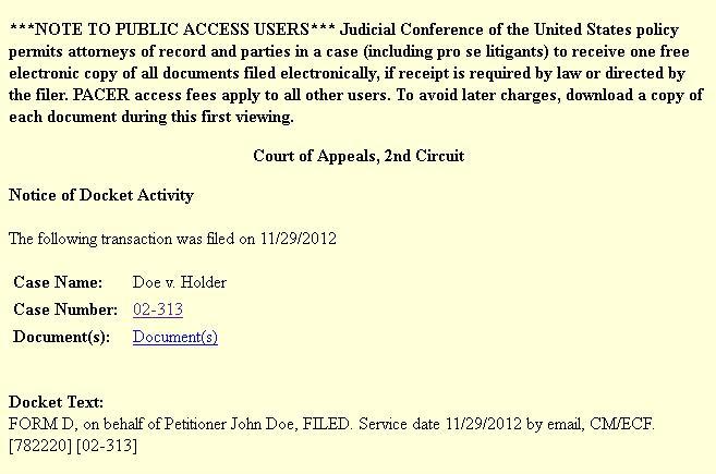 Notice of Docket Activity