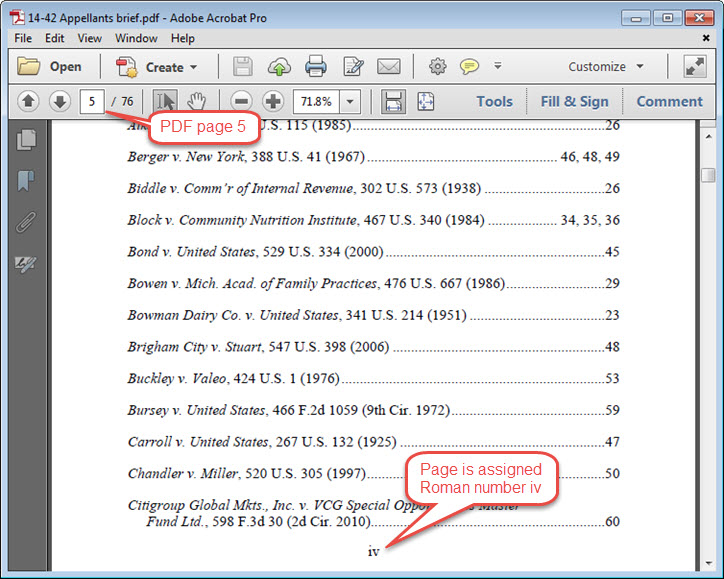 Easily Create a Table of Contents for a legal brief with Microsoft Word