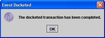 Event docketed