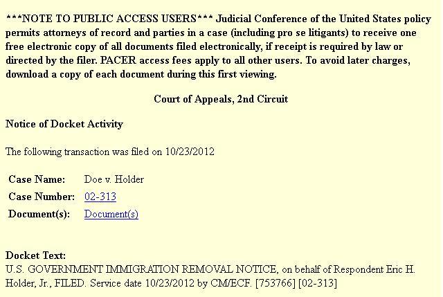 Notice of docket activity