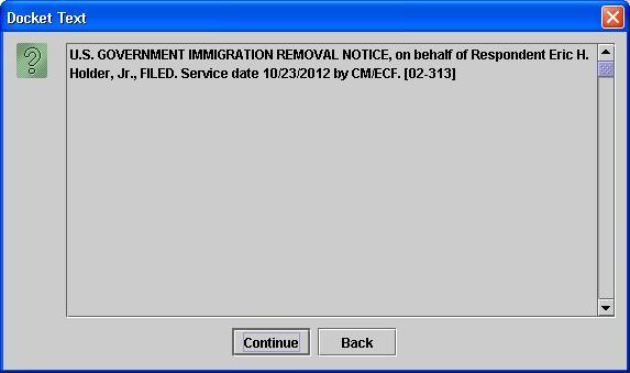 Docket text