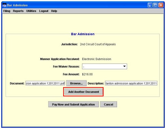 Add another document highlighted
