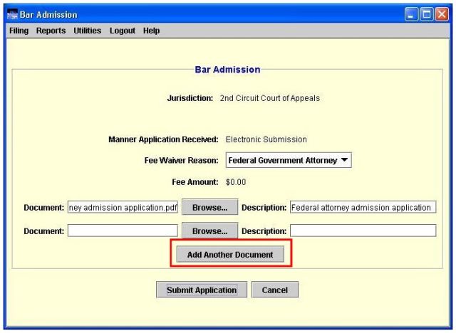 Add another document highlighted