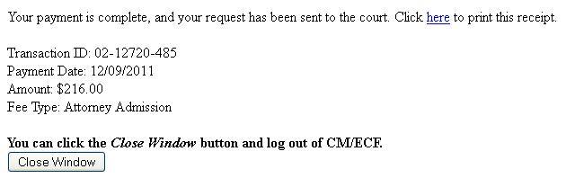 Print receipt screen