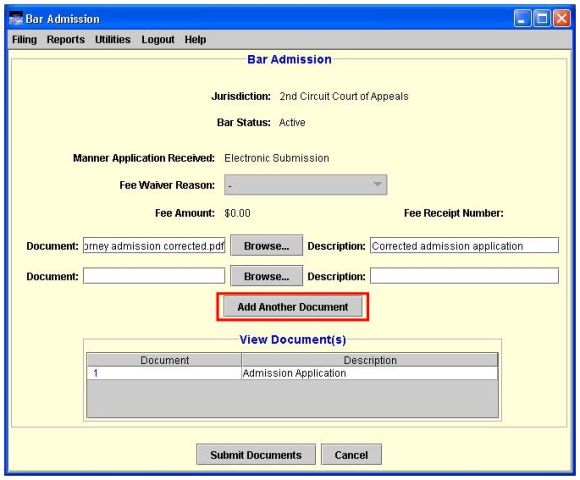 Add another document highlighted
