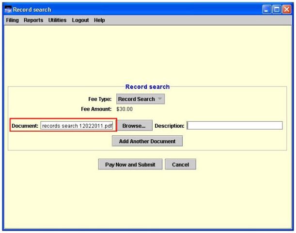 Document highlighted