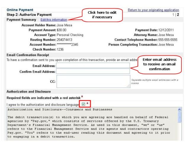Authorization and disclosure