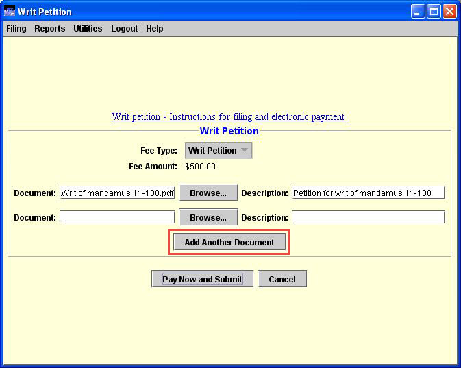 Add another document highlighted