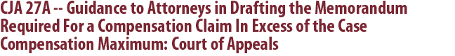 CJA Form 26a Guidance To Attorneys In Drafting the Memorandum ...